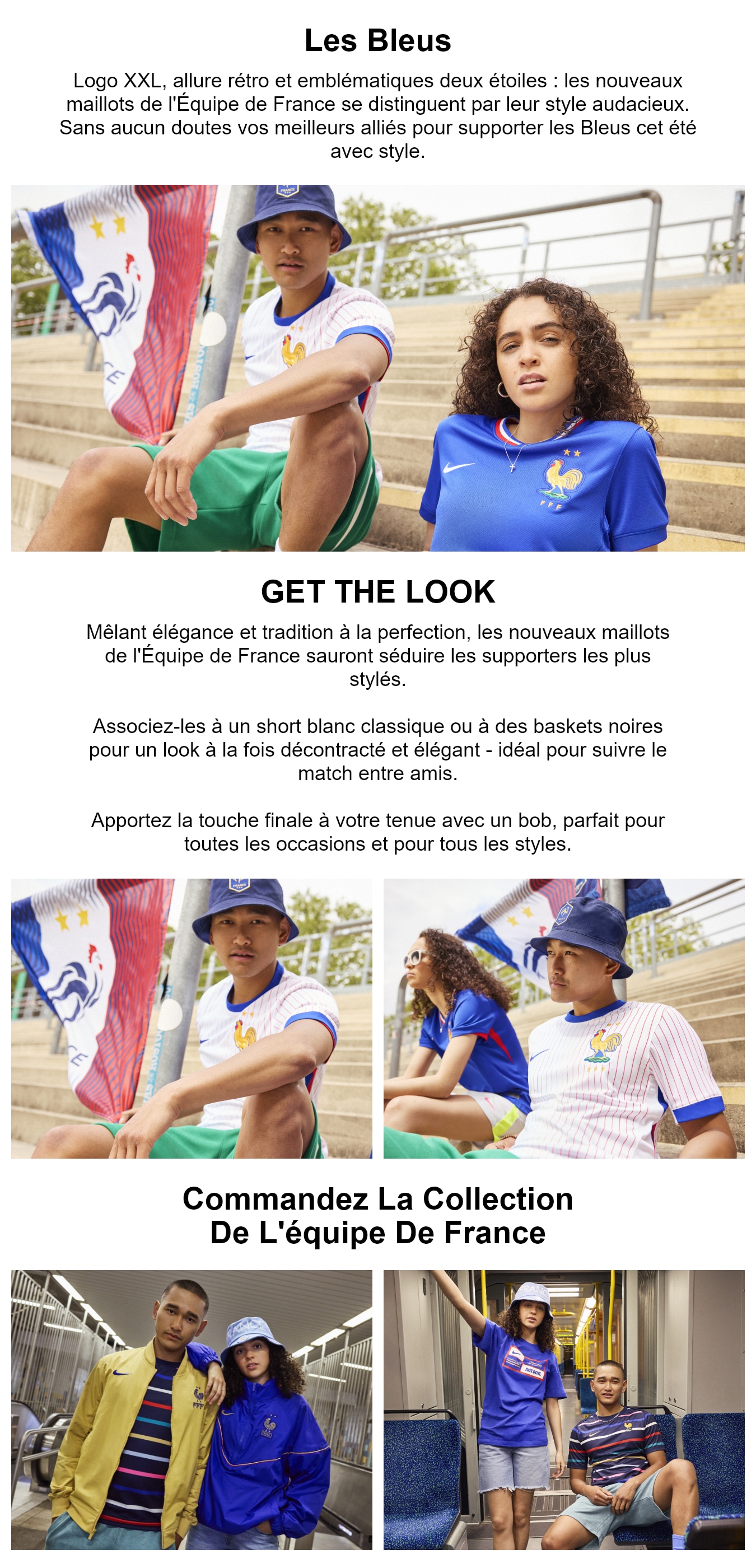 Haut Coton Sportif T-shirt Equipe De France Football FFF - Collection Officielle 100% Coton | Maillot Supporter Bleu Soccer Jersey
